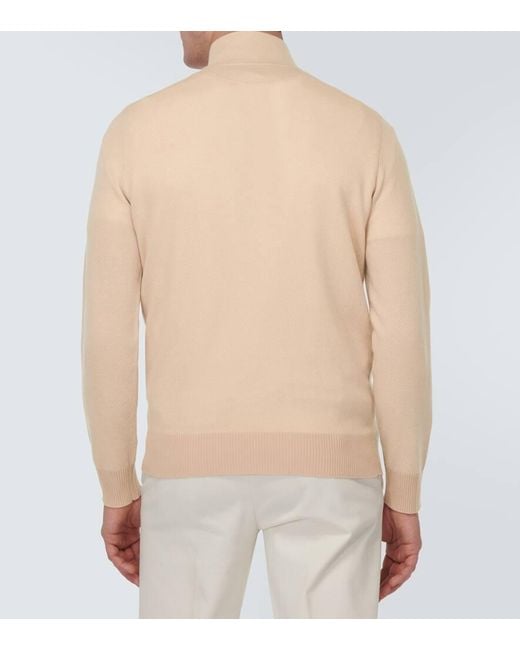 Loro Piana Natural Roadster Cashmere Half-Zip Sweater for men