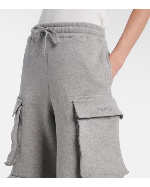 The Attico Gray Jogginghose Aus Baumwoll-Jersey