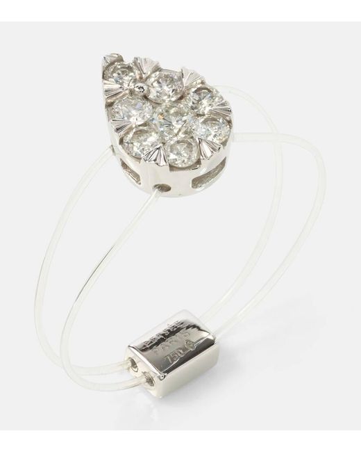 PERSÉE White Ring Floating aus 18kt Weissgold mit Diamant
