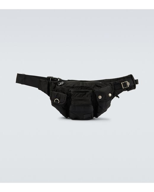 Sacai Black X Porter Nylon Belt Bag for men