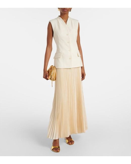Jonathan Simkhai Natural Georgina' Long Dress With Sleeveless Vest