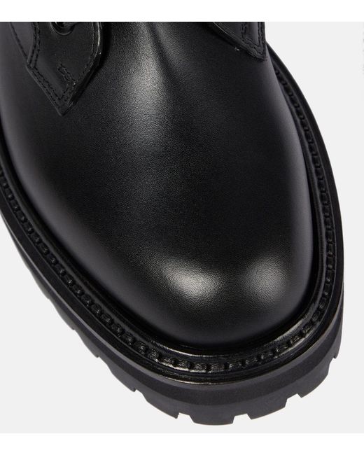 Jimmy Choo Black Cora Leather Combat Boots