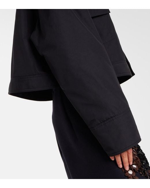 Chaqueta Cropped De Sarga Plan C de color Black
