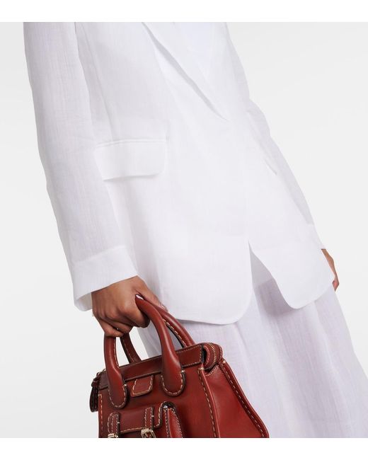 Chloé White Ramie Blazer