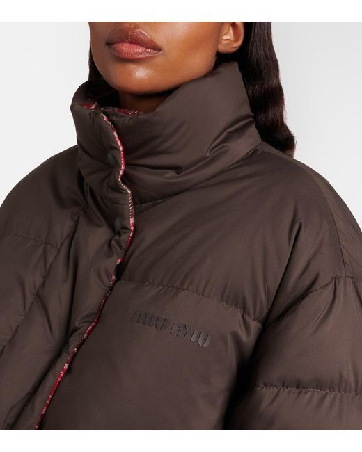 Miu Miu Brown Reversible Down Jacket