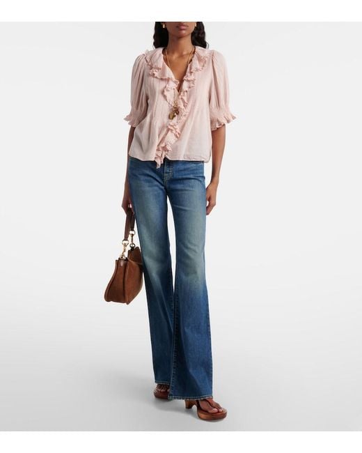 Doen Pink Henri Cotton Voile Top