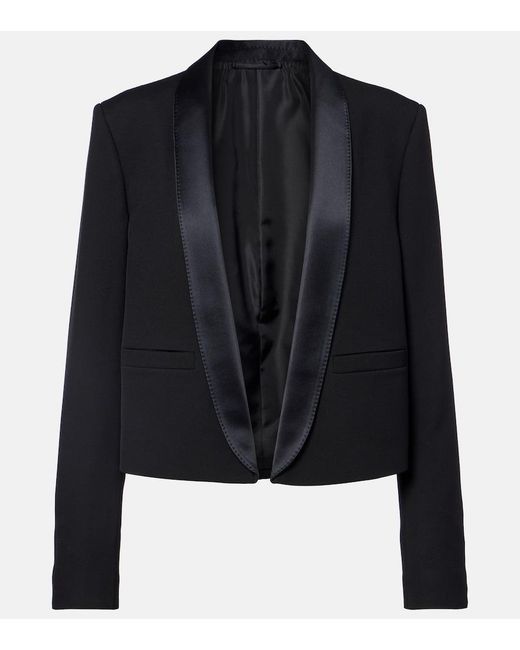 Tom Ford Black Silk-Trimmed Wool Blazer