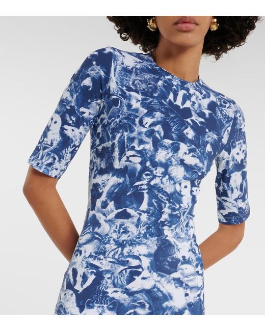 Stella McCartney Blue Printed Minidress