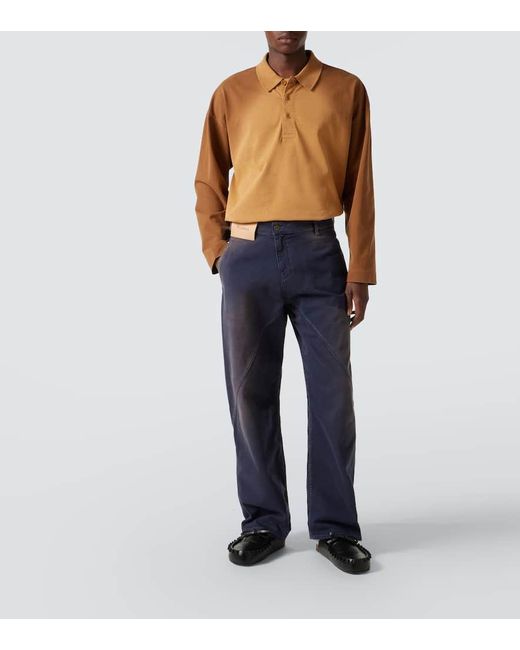 Jeans A Gamba Larga Aged Twisted di J.W. Anderson in Blue da Uomo