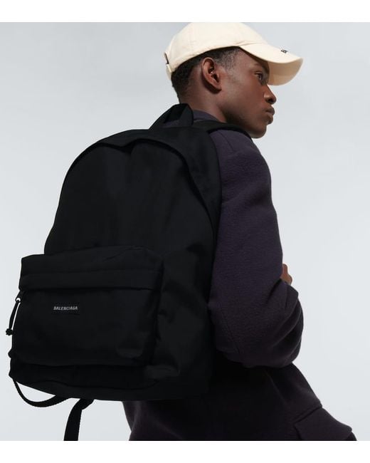 Balenciaga Black Explorer Backpack for men