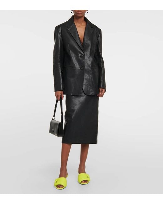 Prada Yellow Padded Leather Mules 65