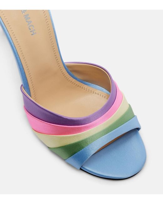 Mach & Mach Blue Gradient 95 Satin Mules