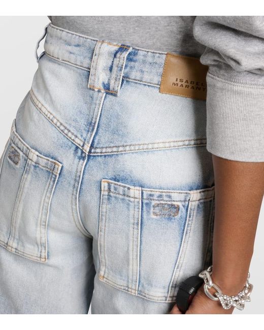 Shorts cargo di jeans Hortens di Isabel Marant in Blue