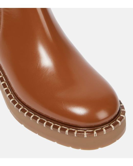 Chloé Brown Noua Leather Ankle Boots