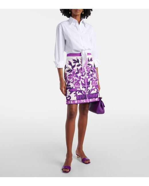 Dolce & Gabbana Purple Dg Leather Mules