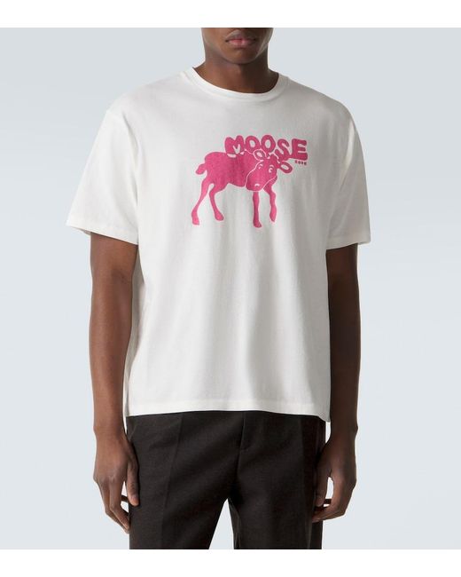 Bode Pink Printed Cotton Jersey T-Shirt for men