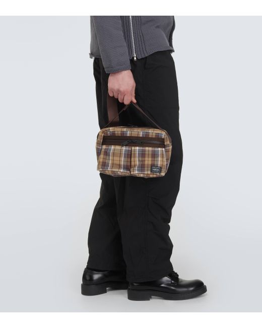 Comme des Garçons Brown X Porter Checked Shoulder Bag for men