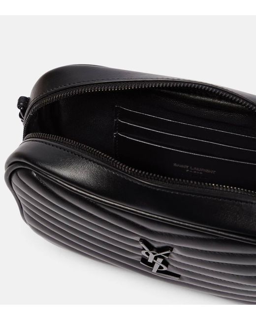 Saint Laurent Black Lou Mini Quilted Leather Camera Bag