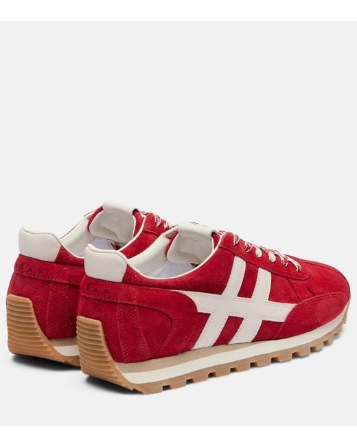 Hogan Red 86Er Suede Sneakers