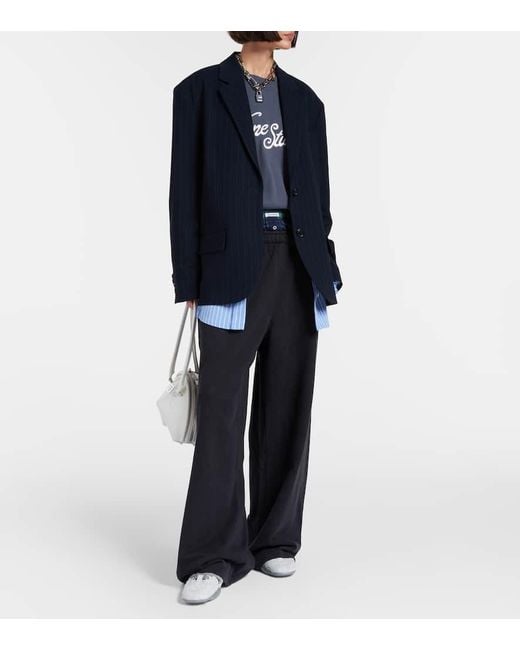Acne Blue Single-Breasted Blazer