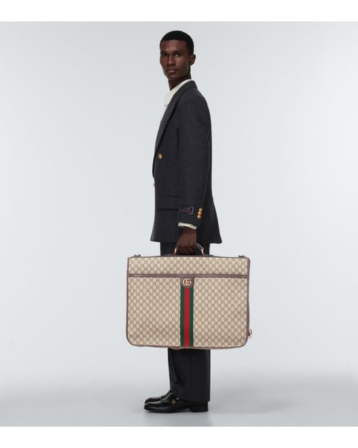 Gucci Savoy GG Garment Bag in Brown for Men | Lyst