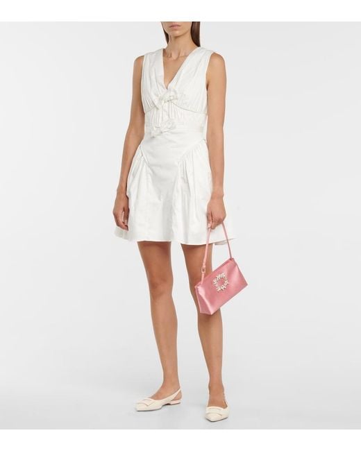 Roger Vivier Pink Gommettine Leather Slingback Flats
