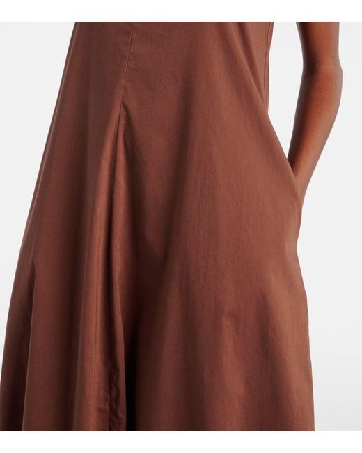Faithfull The Brand Brown Aniela Cotton Maxi Dress