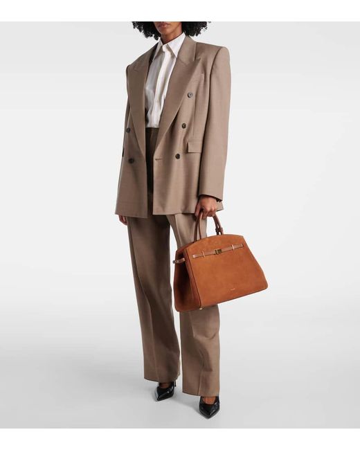 DeMellier London Brown Tote Hudson Aus Veloursleder