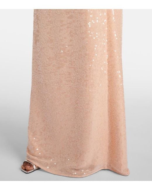 Erdem Natural Sequined Chiffon Gown