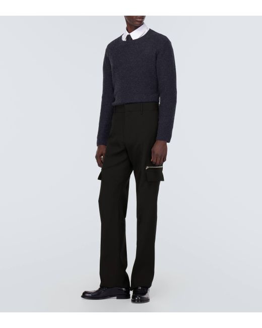 Pantalon droit en laine vierge Givenchy pour homme en coloris Black