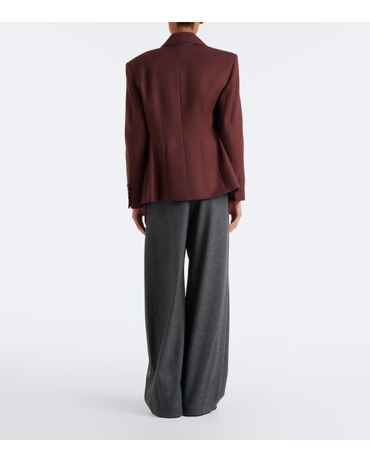 Brunello Cucinelli Gray Pleated Wool And Cashmere Wide-Leg Pants