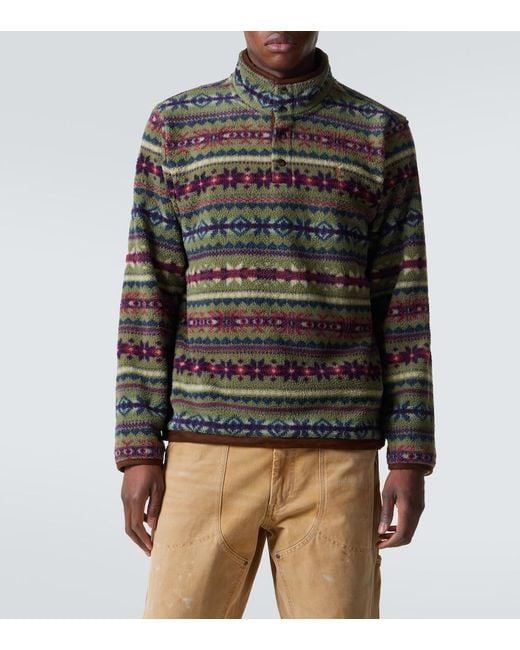Polo Ralph Lauren Gray Printed Teddy Sweater for men