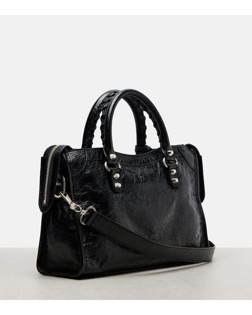 Balenciaga Black Le City Small Leather Tote Bag