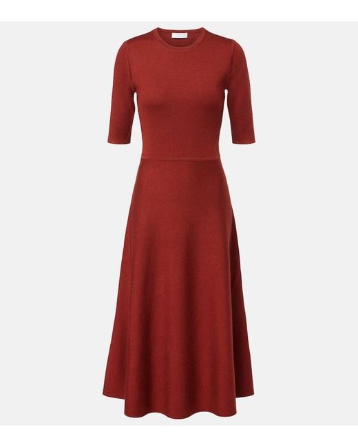 Gabriela Hearst Red Wool, Cashmere, And Silk Maxi Dress