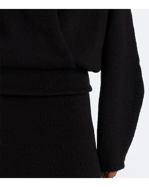 AYA MUSE Black Kena Wrap Cotton Top