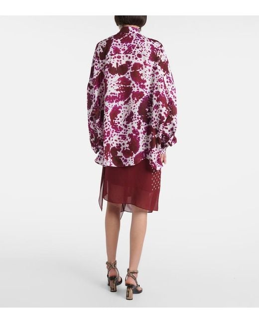 Dries Van Noten Red Oversized Shirt