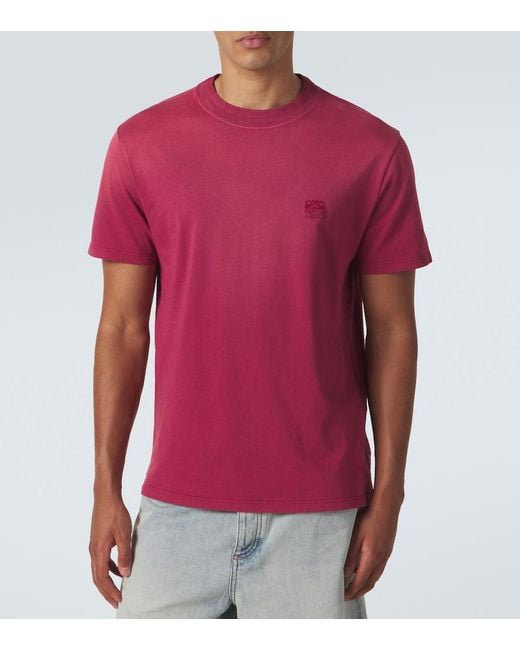 Loewe Pink Anagram Cotton Jersey T-Shirt for men