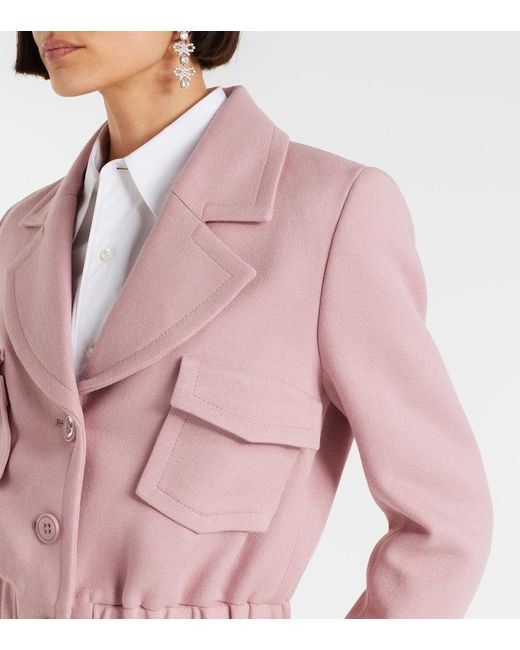 Dorothee Schumacher Pink Layered Coolness Organza-Trimmed Cropped Jacket