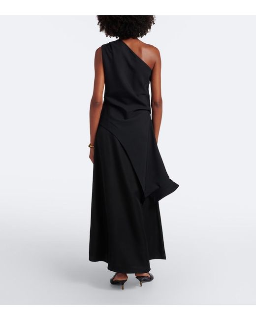 Rohe Black Layered One-Shoulder Dress