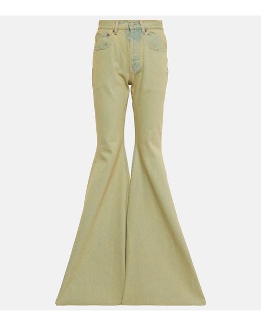Vetements Green High-Rise Flared Jeans