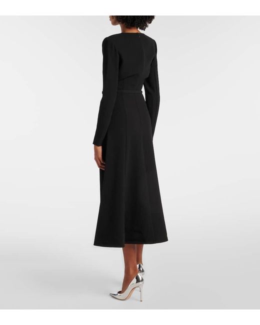 Roland Mouret Black Midikleid Aus Cady