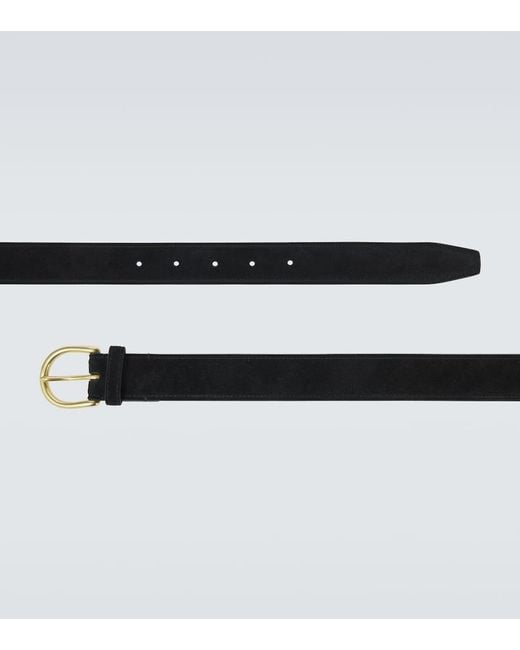 George Cleverley Guertel Aus Veloursleder in Black für Herren