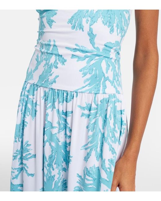 Alexandra Miro Blue Ottilie Printed Maxi Dress