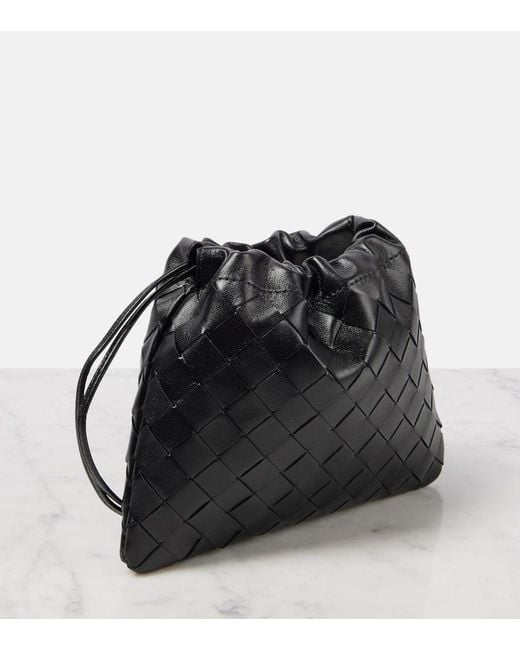 Borsa A Tracolla Dustbag Small di Bottega Veneta in Black