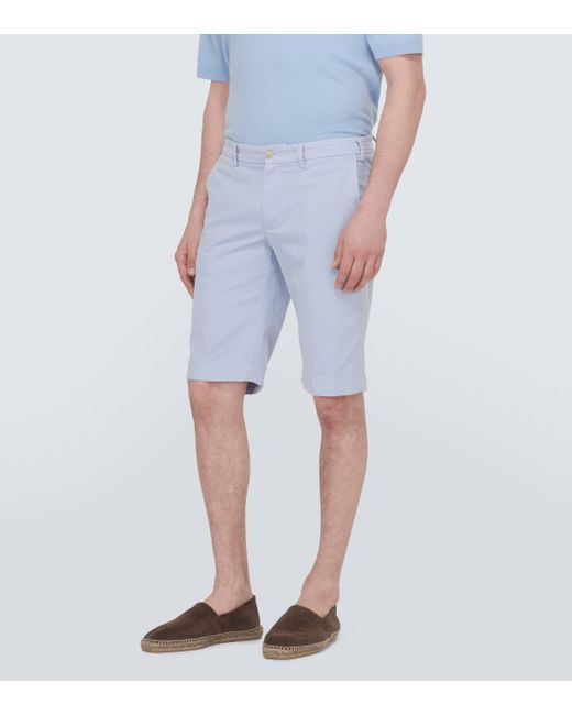 Canali Blue Cotton Shorts for men