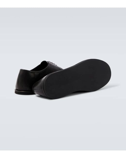 AURALEE Leather Lace-Up Shoes in Black for Men | Lyst UK