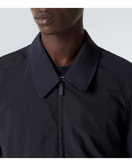 Thom Browne Blue 4-Bar Ripstop Blouson Jacket for men