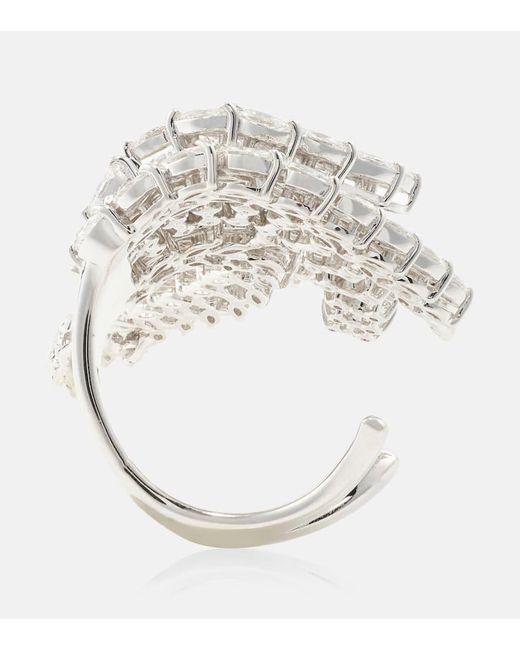 YEPREM White Ring Y aus 18kt Weissgold mit Diamanten