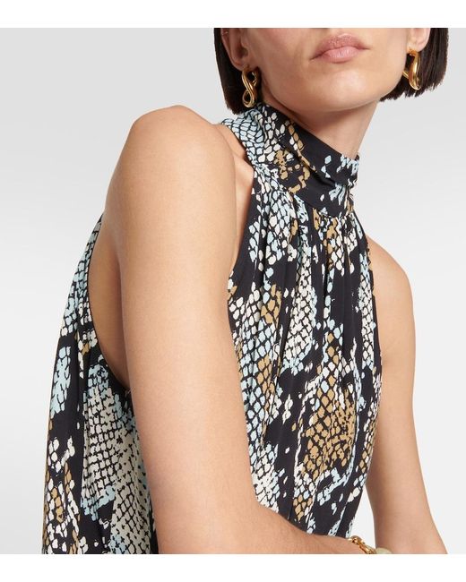 Proenza Schouler White Printed High-Neck Top
