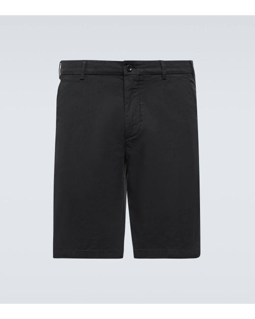 Loro Piana Black Cotton-blend Bermuda Shorts for men